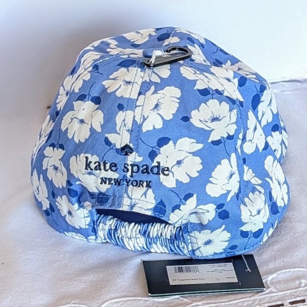 ♠️ Kate Spade New York Floral Cotton Baseball Cap NWT - Picture 4 of 7